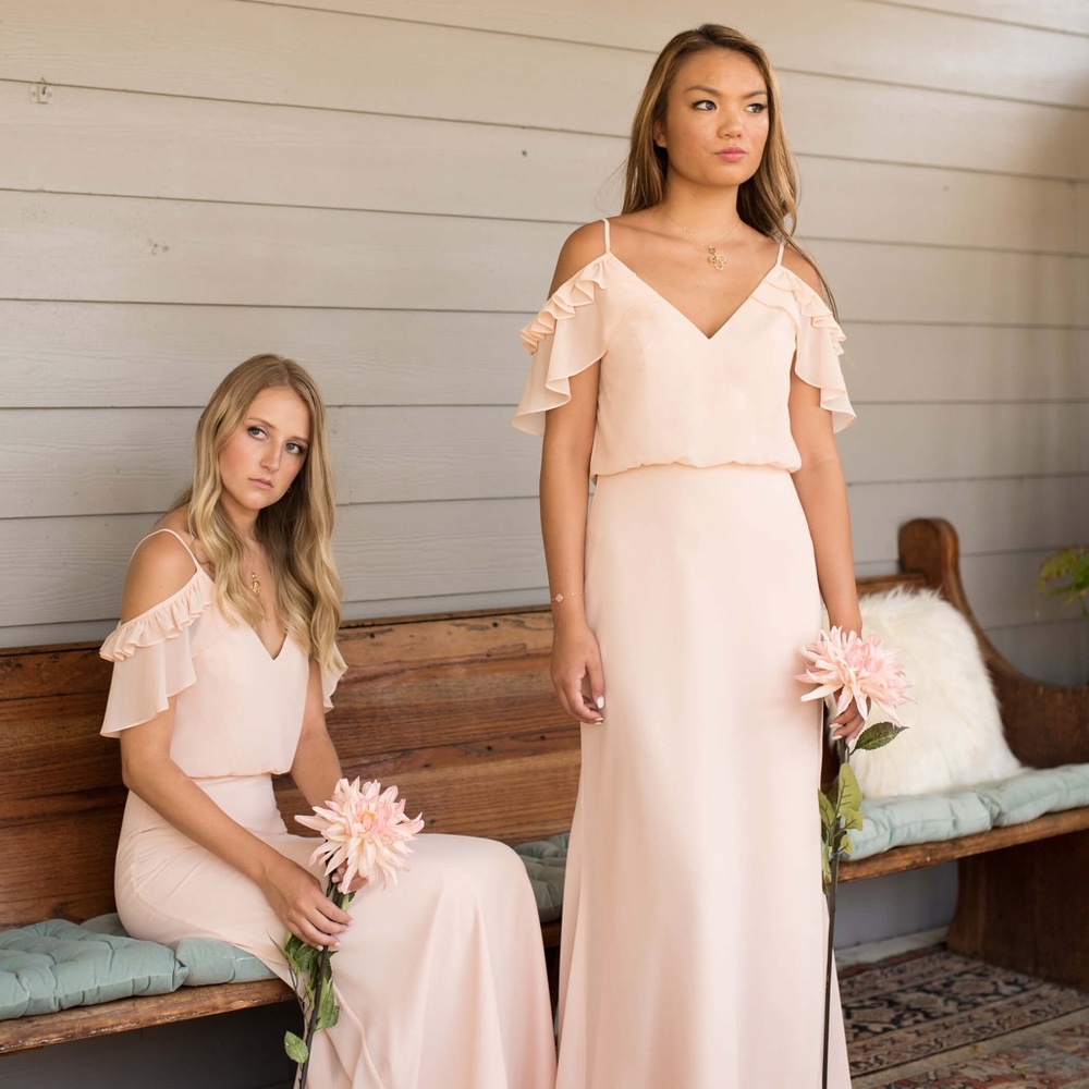 Blush Boho Cold Shoulder Maxi Dress by Love Tanya